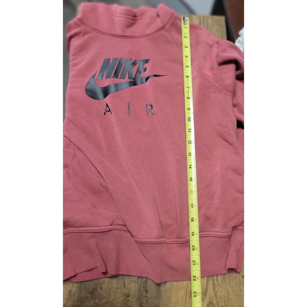 Nike Air‎ Hoodie Womens Small Pullover Sweatshirt Pink Logo Graphic